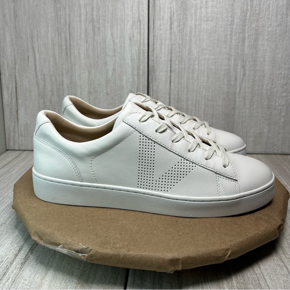 NEW Vionic Honey White Leather Comfort Casual Sneaker Shoe Womens Size 10